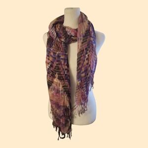 Multicolored sheer scarf